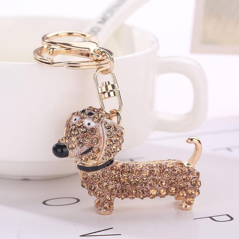 keychains cute dachshund lover keychain gold giveme gifts 2217334538267