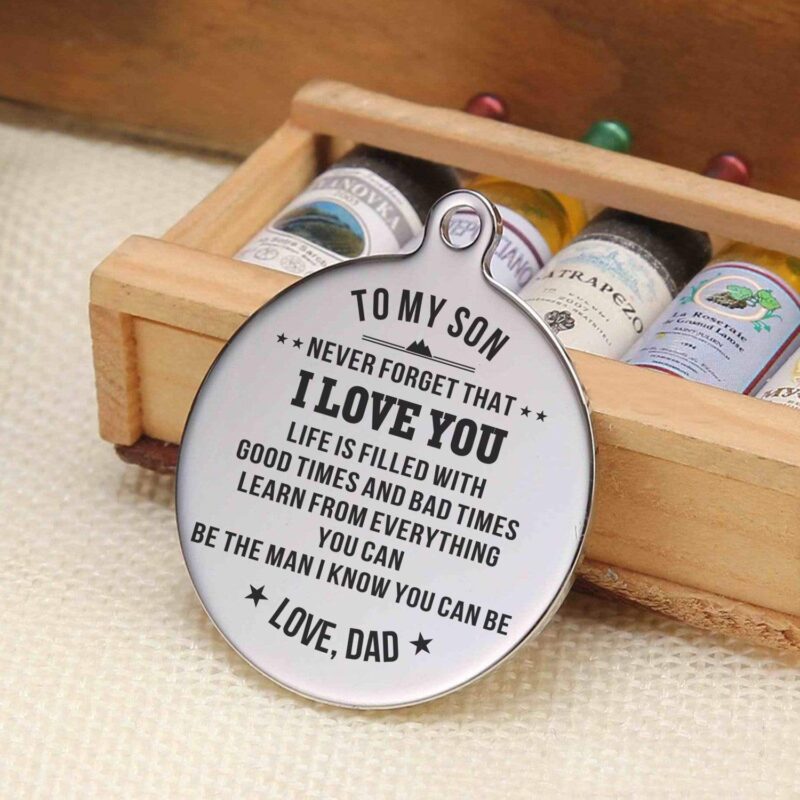 keychains dad to son never forget that i love you personalized keychain giveme gifts 4876983664701