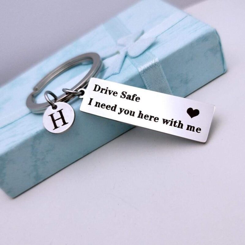 keychains drive safe customized keychain with letter pendant giveme gifts 16765917298749
