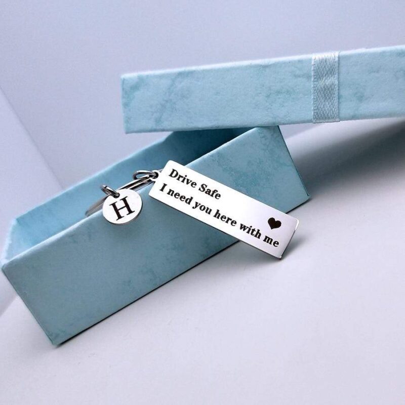 keychains drive safe customized keychain with letter pendant giveme gifts 16765917364285