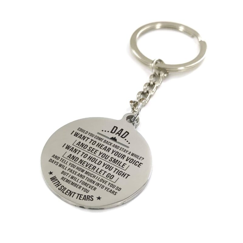 keychains for dad to my dad i will forever remember you personalized keychain giveme gifts 4871634812989