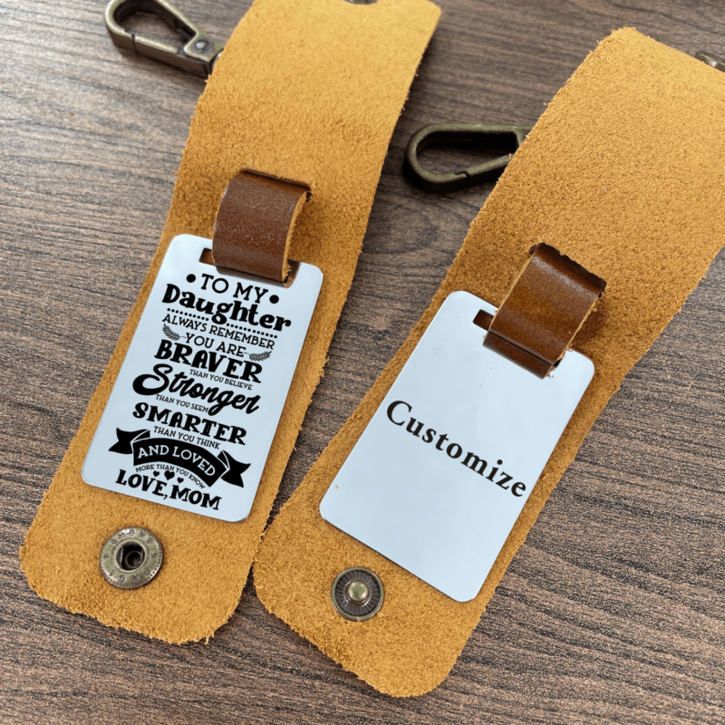 keychains for daughter mom to daughter braver stronger smarter leather customized keychain giveme gifts 28283024408637