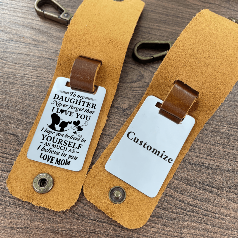 keychains for daughter mom to daughter i believe in you leather customized keychain giveme gifts 28283038236733
