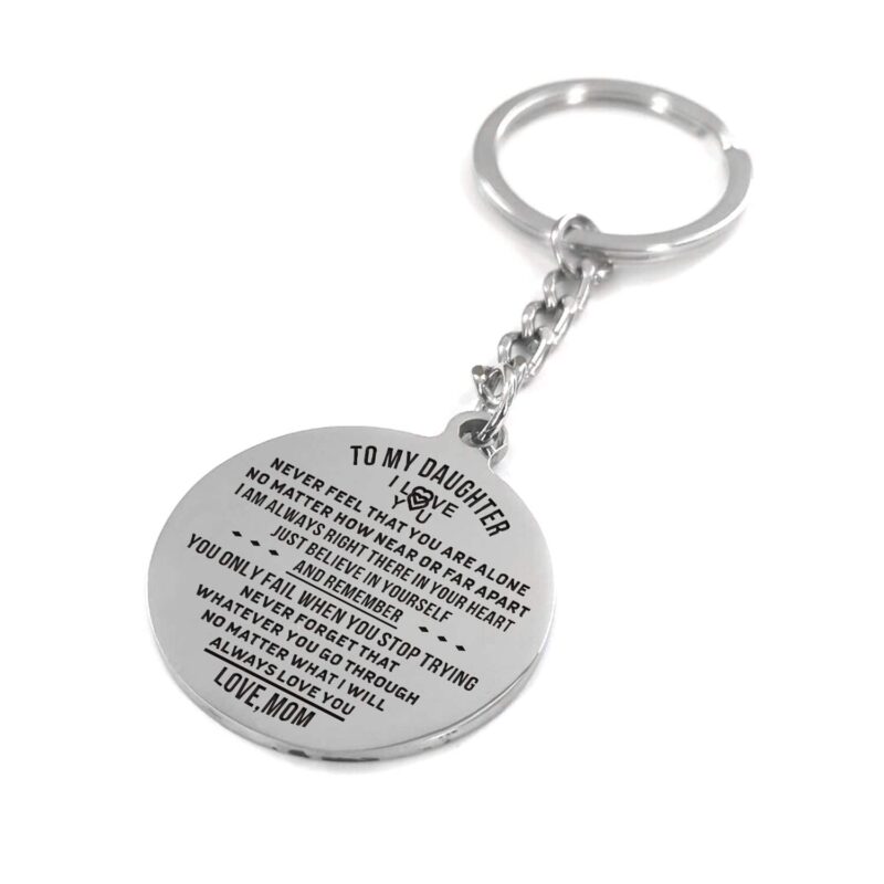 keychains for daughter mom to daughter never feel that you are alone personalized keychain giveme gifts 4884751089725