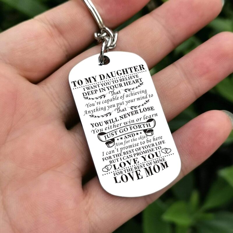 keychains for daughter mom to daughter you will never lose personalized keychain giveme gifts 4887481286717