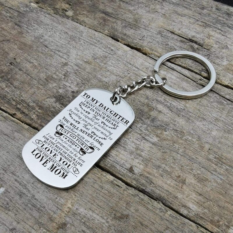 keychains for daughter mom to daughter you will never lose personalized keychain giveme gifts 4887481843773