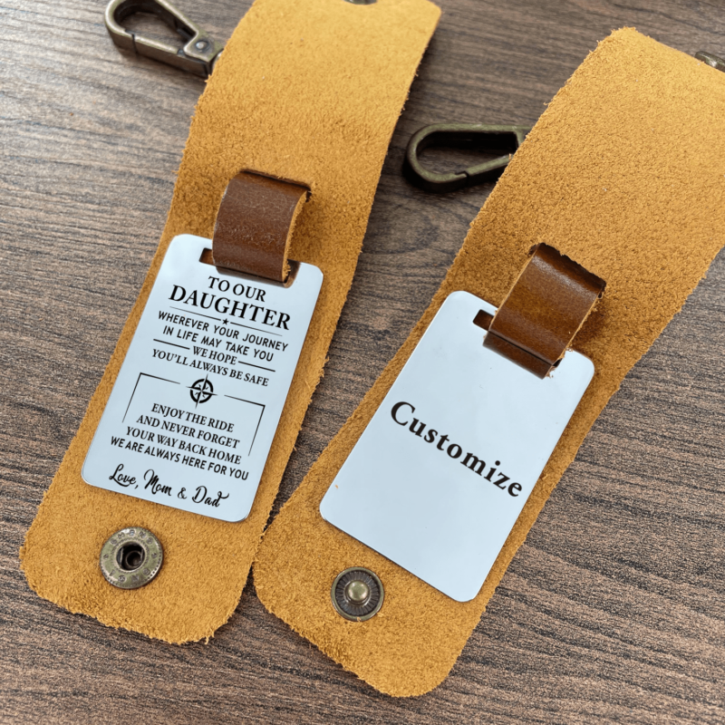 keychains for daughter to our daughter we are always here for you leather customized keychain giveme gifts 28283523629117