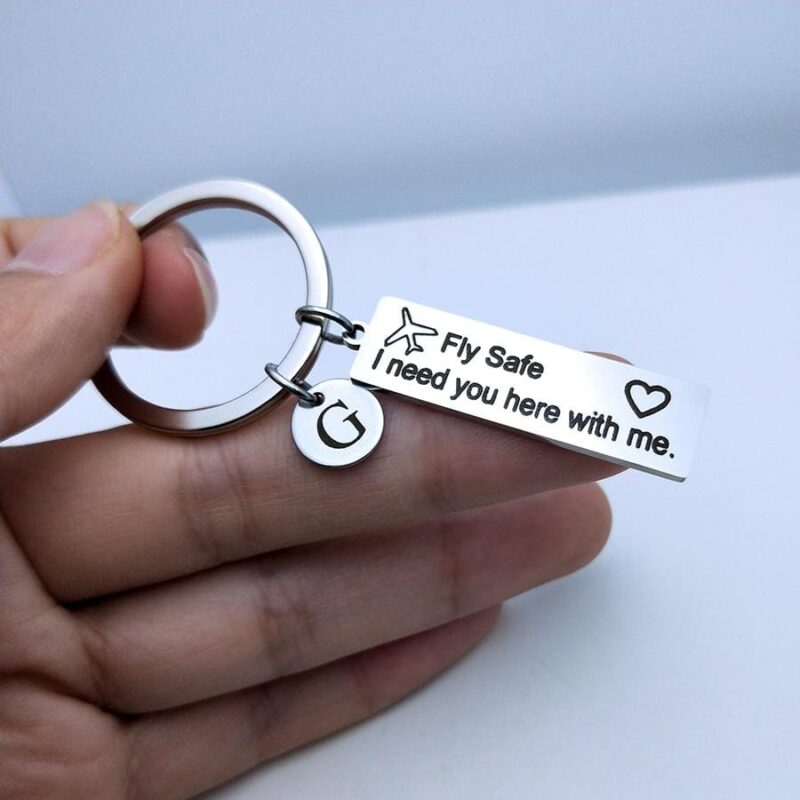 keychains for family fly safe customized keychain with letter pendant giveme gifts 16767672516669