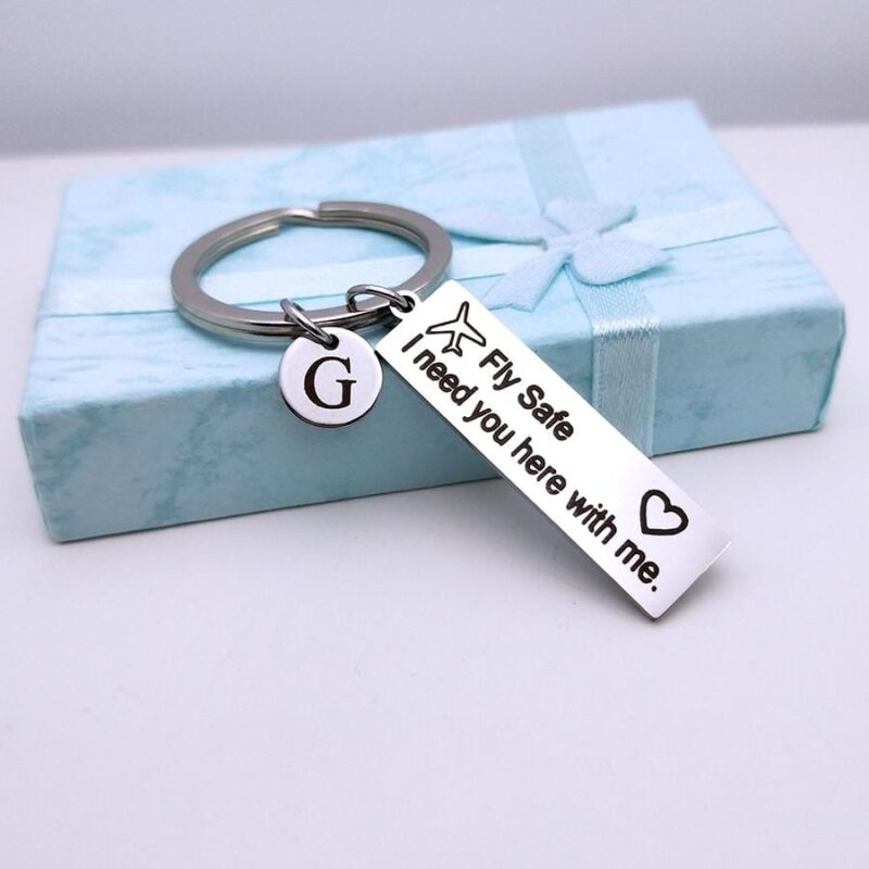 keychains for family fly safe customized keychain with letter pendant giveme gifts 16767672614973