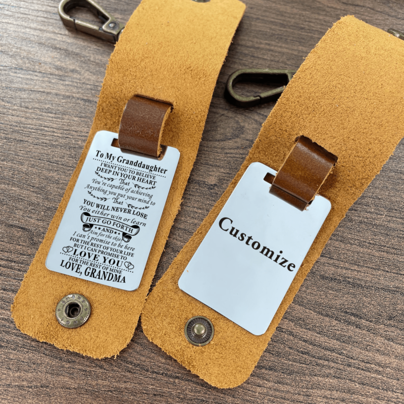 keychains for granddaughter grandma to granddaughter you will never lose leather customized keychain giveme gifts 28286830149693
