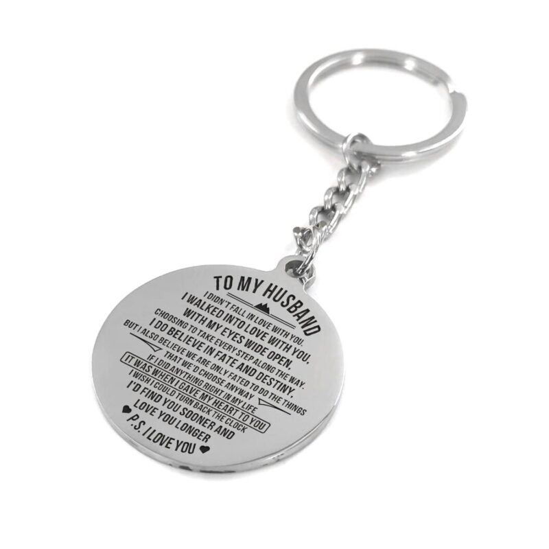 keychains for husband to my husband i believe in fate and destiny personalized keychain giveme gifts 4871804813373