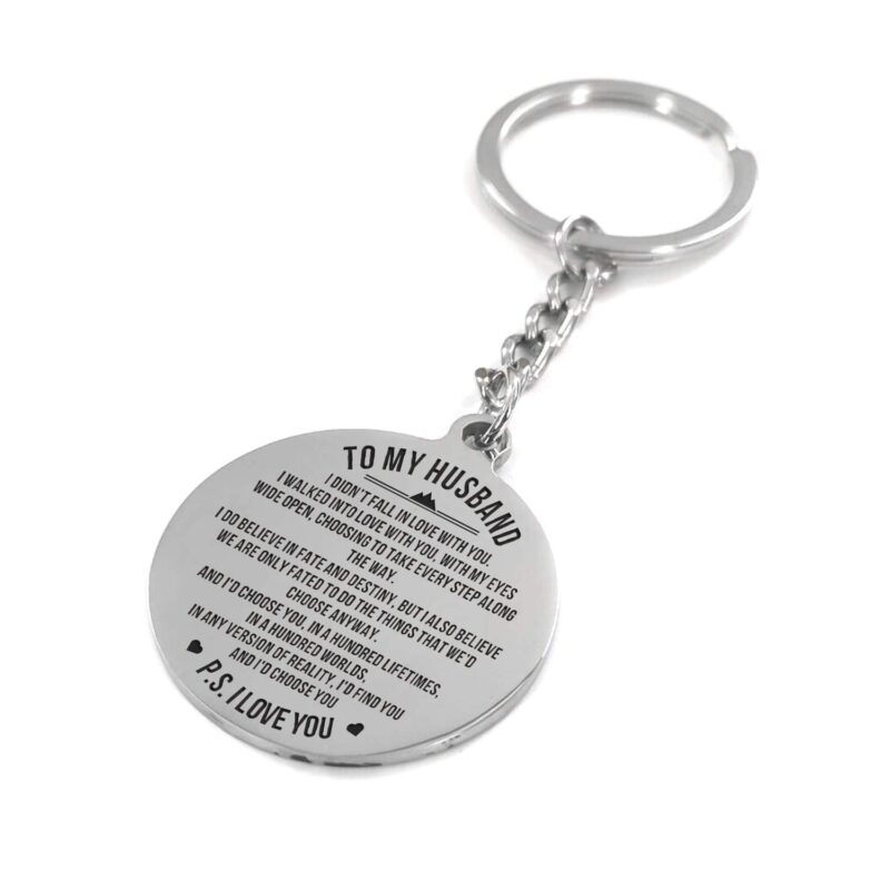 keychains for husband to my husband i choose you personalized keychain giveme gifts 4873872343101