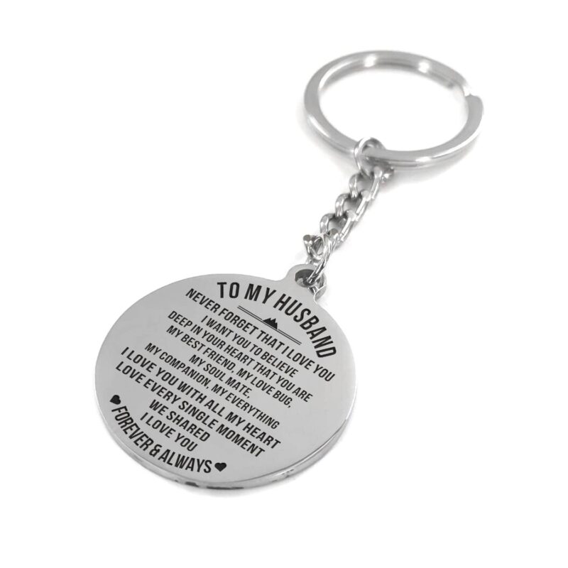 keychains for husband to my husband i love you forever and always personalized keychain giveme gifts 4873886007357