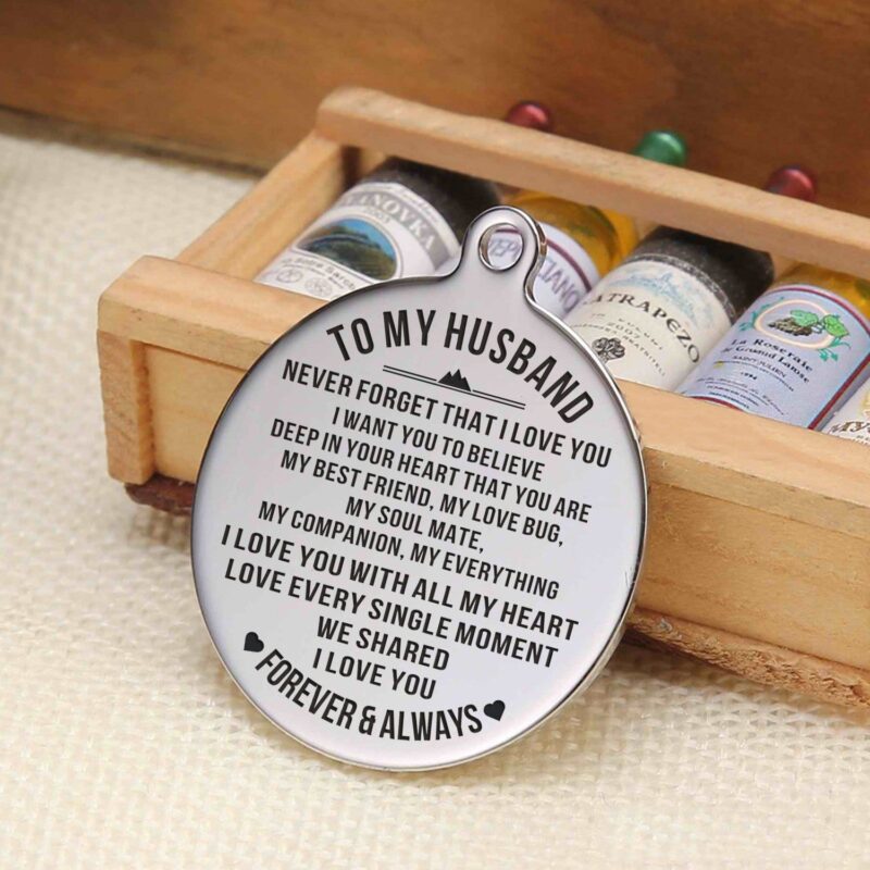 keychains for husband to my husband i love you forever and always personalized keychain giveme gifts 4873886040125
