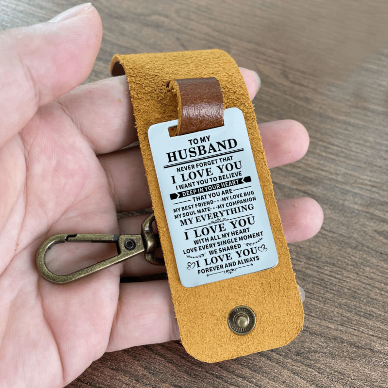 keychains for husband to my husband i love you forever leather customized keychain giveme gifts 28283533033533