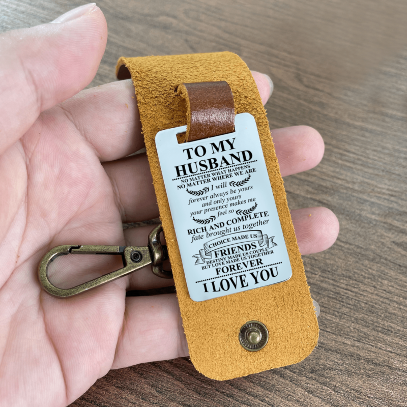 keychains for husband to my husband i love you leather customized keychain giveme gifts 28283098890301