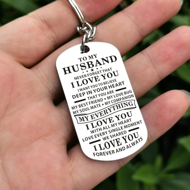 keychains for husband to my husband i love you with all my heart personalized keychain giveme gifts 31080958754877