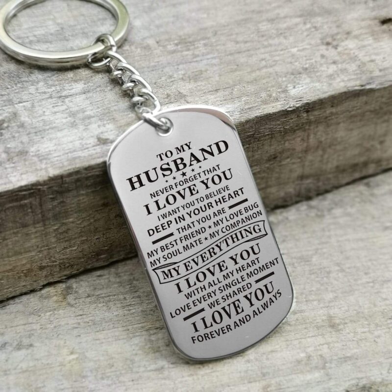 keychains for husband to my husband i love you with all my heart personalized keychain giveme gifts 4888320540733