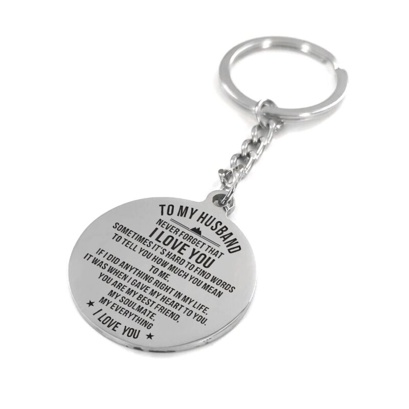 keychains for husband to my husband my everything i love you personalized keychain giveme gifts 4873838100541