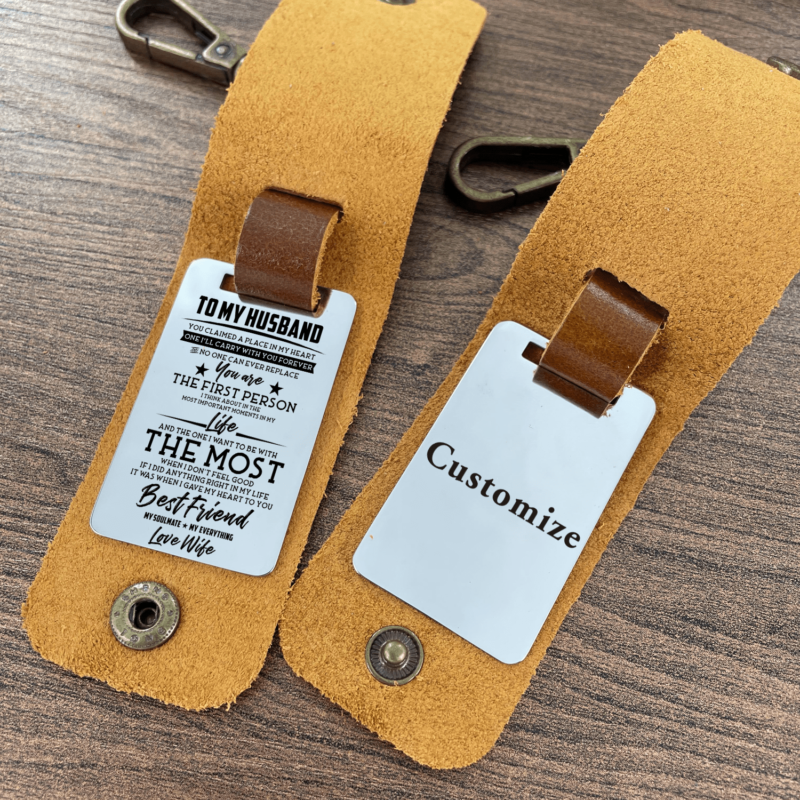 keychains for husband to my husband you are the first person leather customized keychain giveme gifts 28282962640957