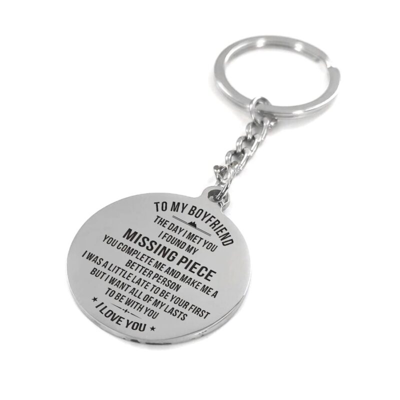 keychains for lovers to my boyfriend i found my missing piece personalized keychain giveme gifts 4883698384957