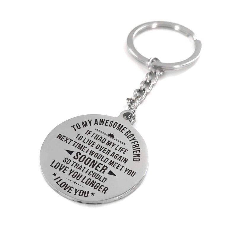 keychains for lovers to my boyfriend i would meet you sooner personalized keychain giveme gifts 4883727417405