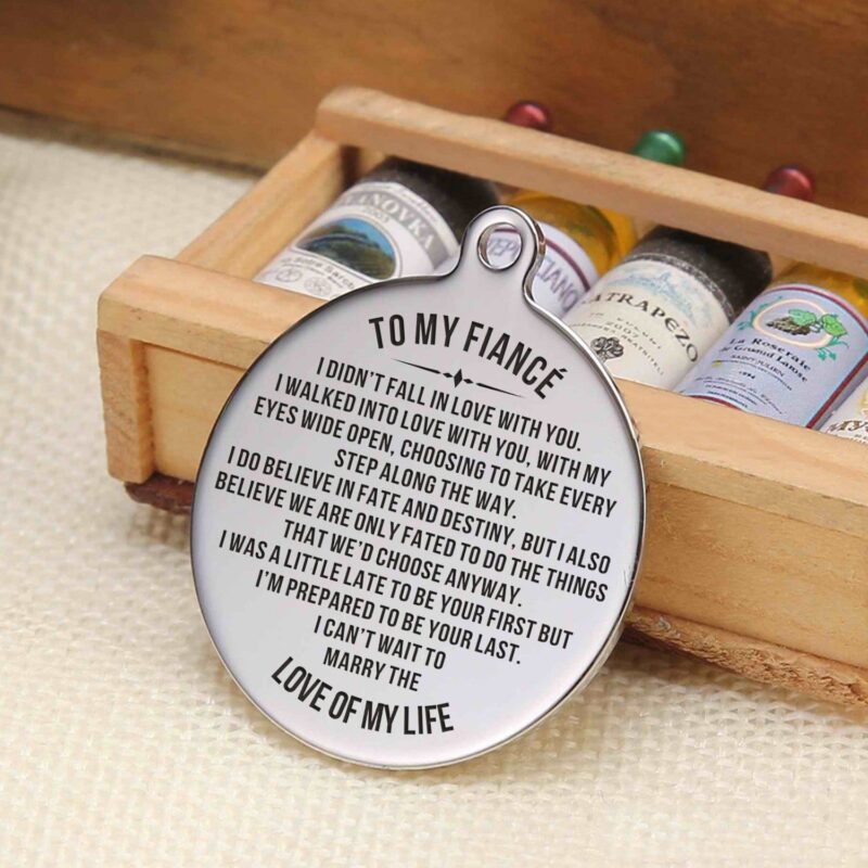 keychains for lovers to my fiance i do believe in fate and destiny personalized keychain giveme gifts 4883438174269