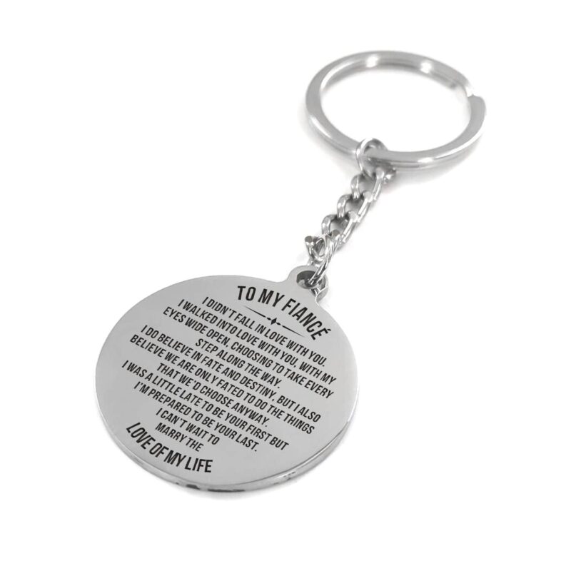 keychains for lovers to my fiance i do believe in fate and destiny personalized keychain giveme gifts 4883438403645
