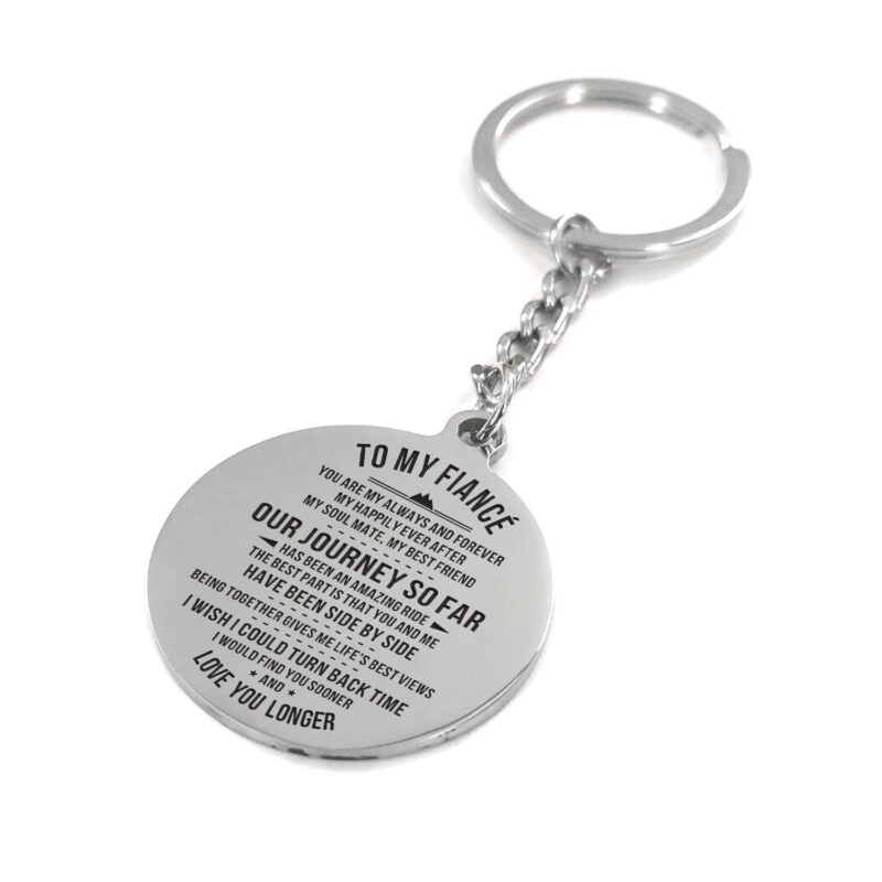 keychains for lovers to my fiance our journey so far personalized keychain giveme gifts 4883412385853