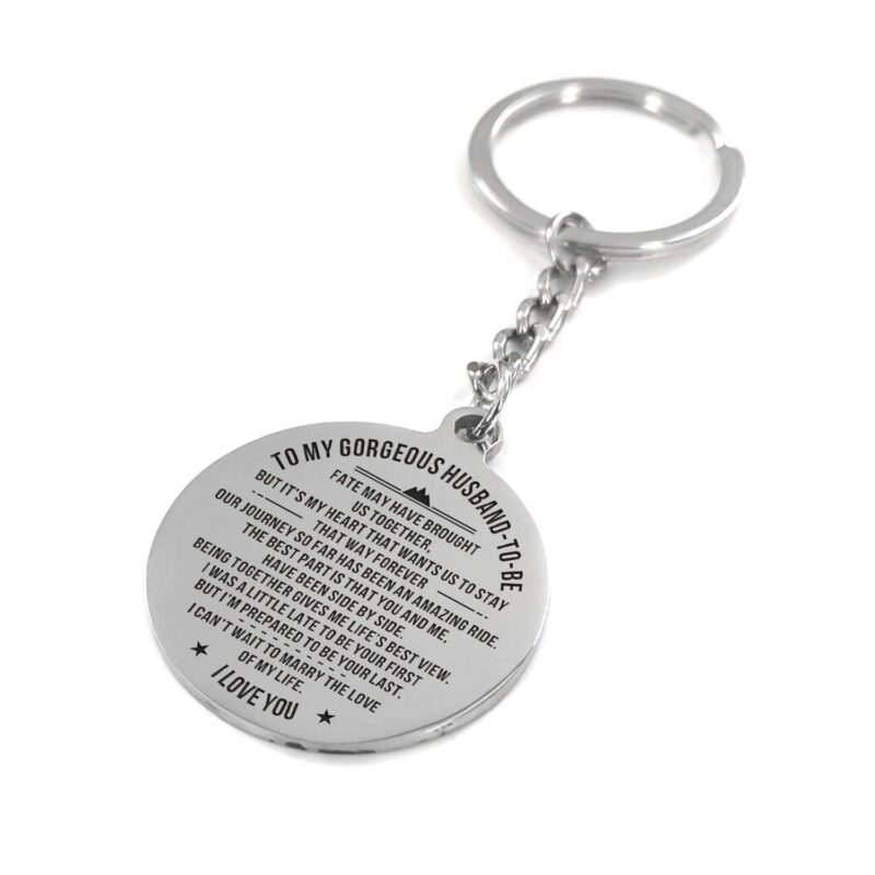 keychains for lovers to my gorgeous husband personalized keychain giveme gifts 4883419004989