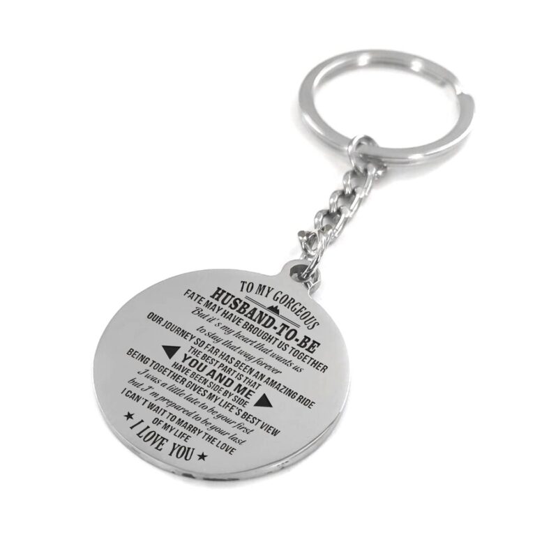 keychains for lovers to my gorgeous husband to be our journey so far personalized keychain giveme gifts 4883461046333