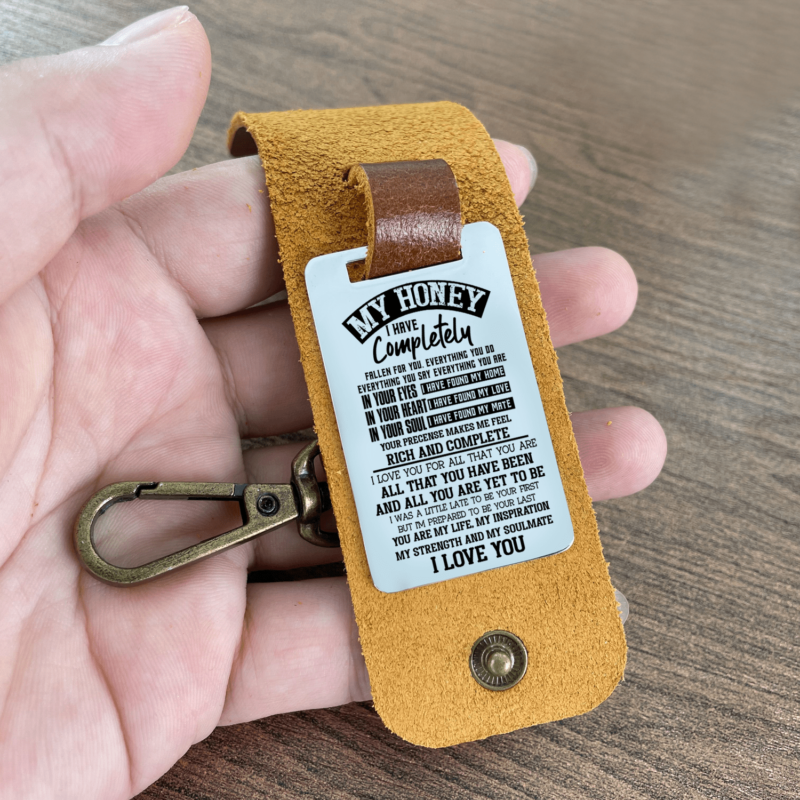 keychains for lovers to my honey i love you leather customized keychain giveme gifts 28283271020605