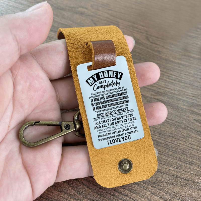 keychains for lovers to my honey you are my life leather customized keychain giveme gifts 28283295694909