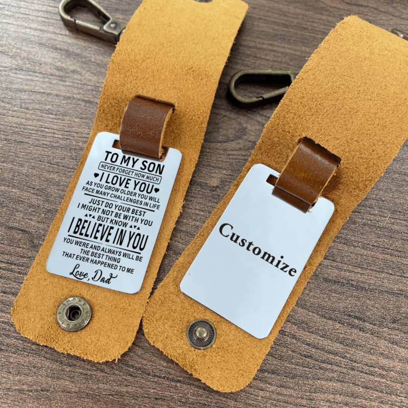 keychains for son dad to son i believe in you leather customized keychain giveme gifts 28280507465789