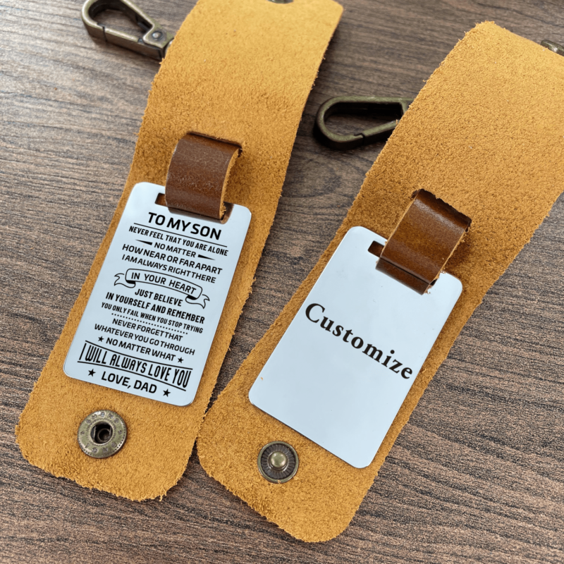 keychains for son dad to son i will always love you leather customized keychain giveme gifts 28286777131069