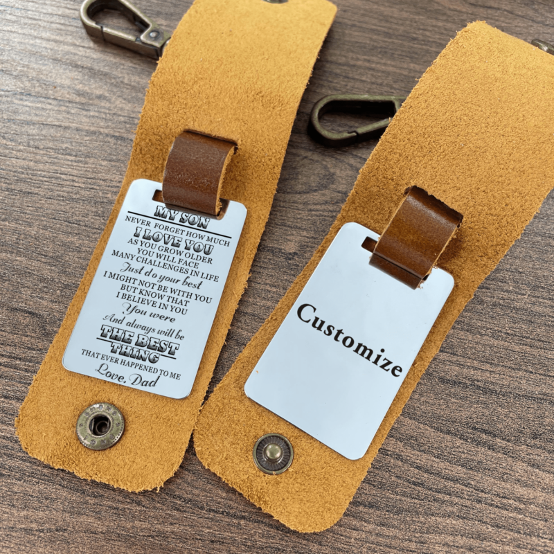 keychains for son dad to son the best thing leather customized keychain giveme gifts 28281734463549