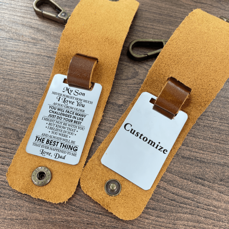 keychains for son dad to son the best thing leather customized keychain giveme gifts 28286786863165