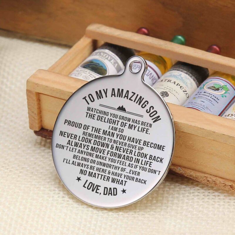 keychains for son dad to son the delight of my life personalized keychain giveme gifts 4877067976765