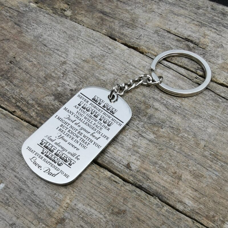 keychains for son dad to son you were and always will be the best thing personalized keychain giveme gifts 4887399596093
