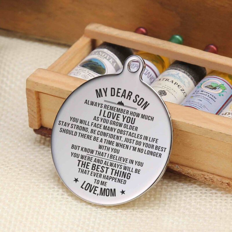 keychains for son mom to son always remember how much i love you personalized keychain giveme gifts 4883386597437