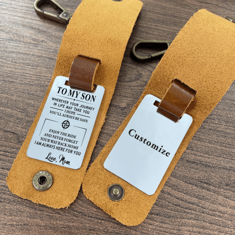 keychains for son mom to son i am always here for you leather customized keychain giveme gifts 28280498651197