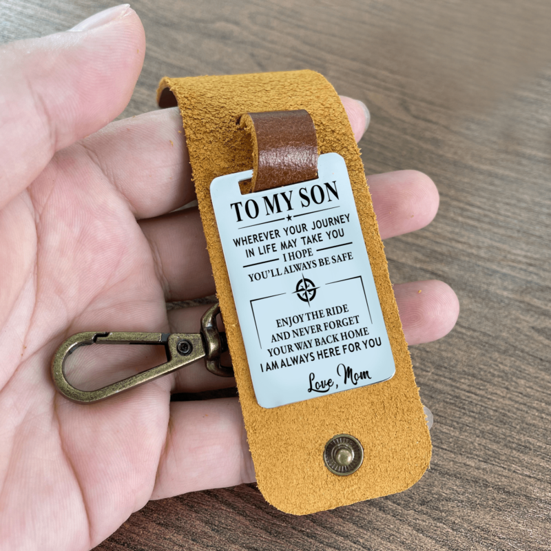 keychains for son mom to son i am always here for you leather customized keychain giveme gifts 28280498716733