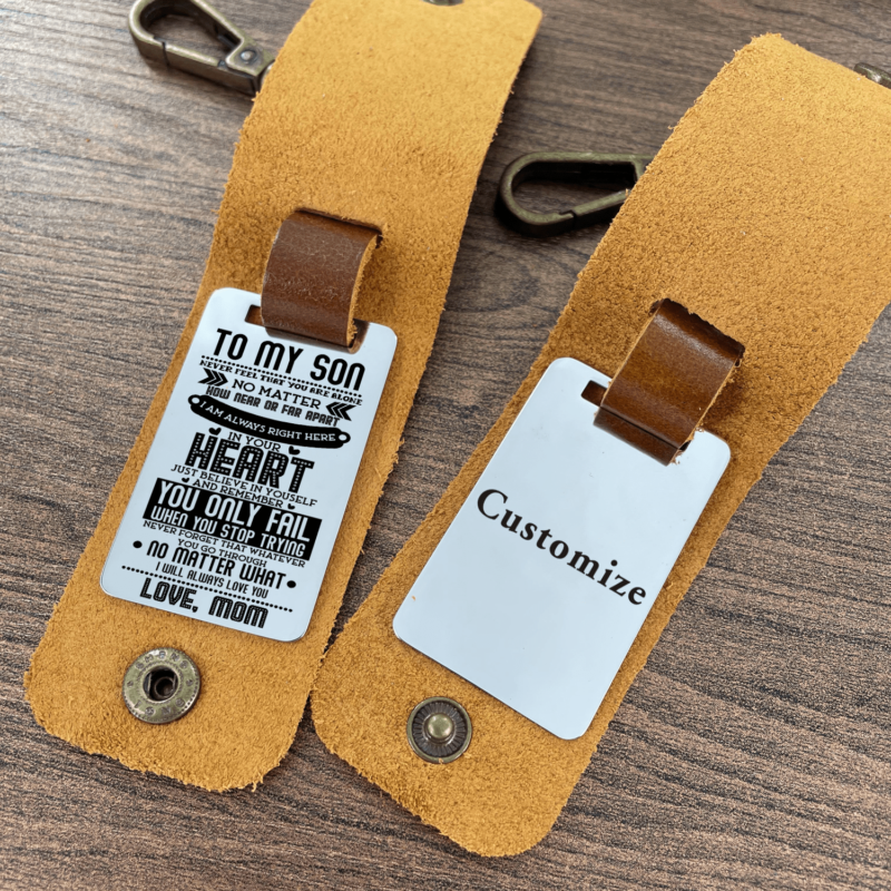 keychains for son mom to son i am always right here leather customized keychain giveme gifts 28283103281213