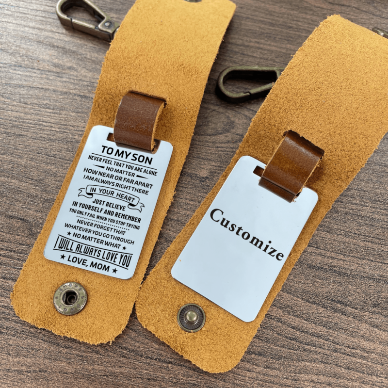 keychains for son mom to son i will always love you leather customized keychain giveme gifts 28286774837309