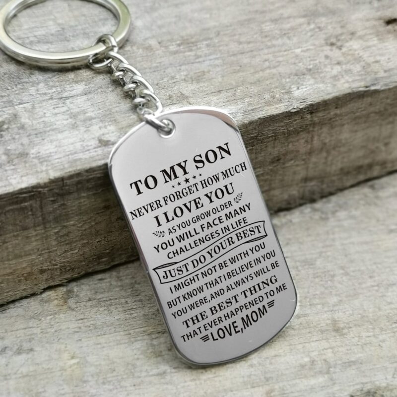 keychains for son mom to son the best thing to me personalized keychain giveme gifts 4885296971837