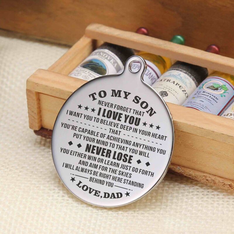 keychains for son mom to son you are capable of achieving anything personalized keychain giveme gifts 4883402162237
