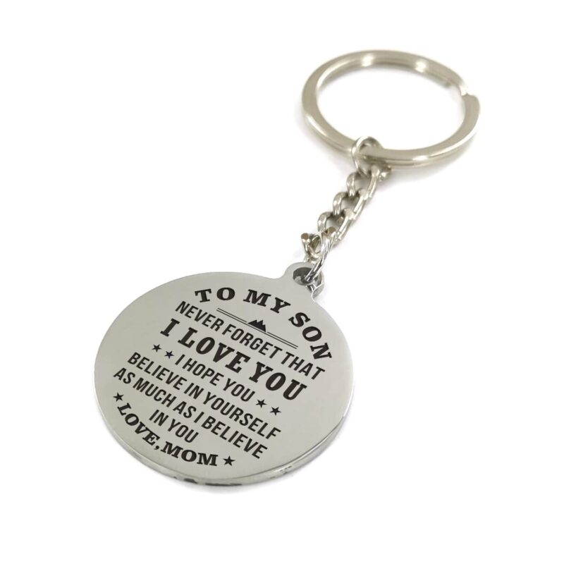 keychains for son mom to son you are capable of achieving anything personalized keychain giveme gifts 4883402195005