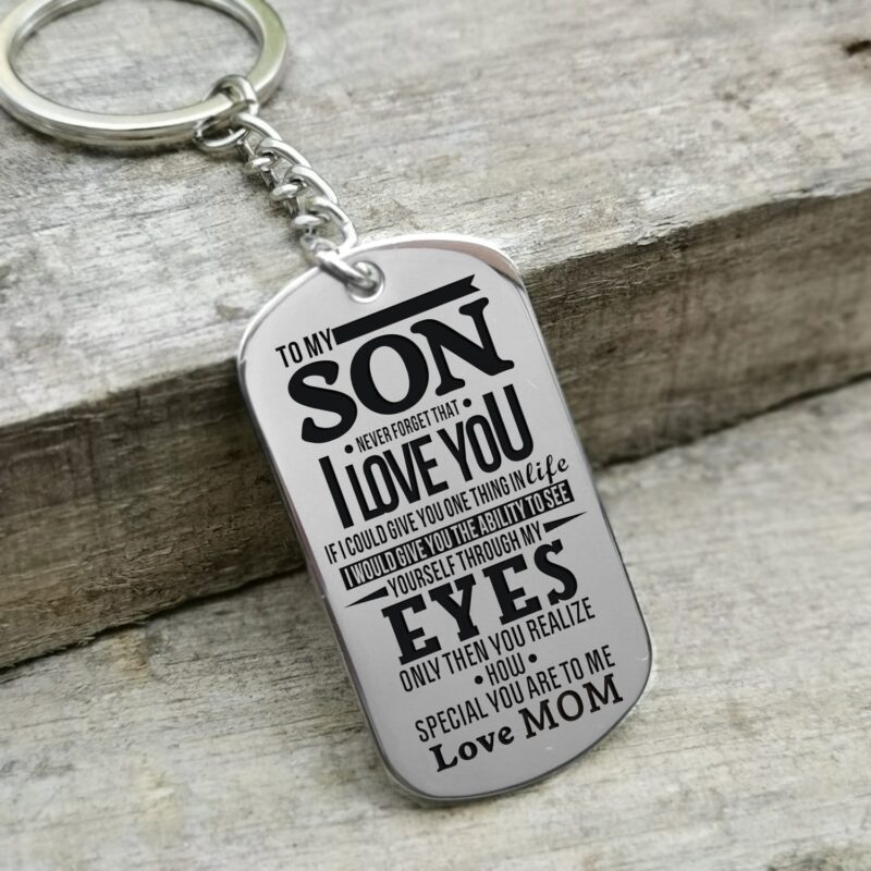 keychains for son mom to son you realize how special you are to me personalized keychain giveme gifts 4885340127293