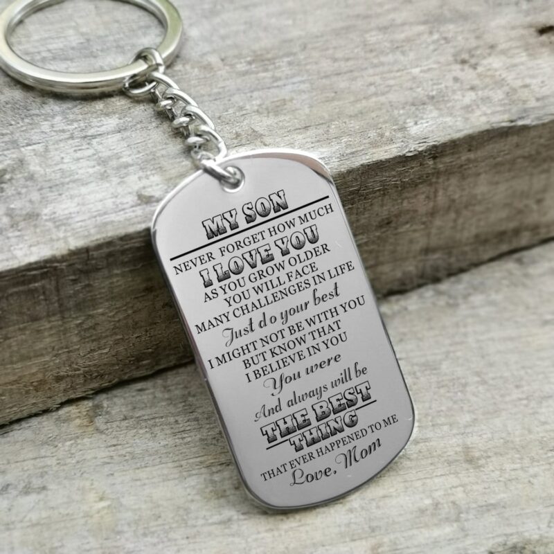 keychains for son mom to son you were and always will be the best thing personalized keychain giveme gifts 4887393206333