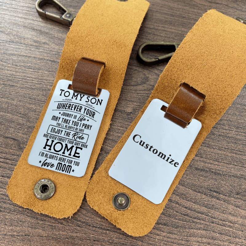keychains for son mom to son your way back home leather customized keychain giveme gifts 28282784153661